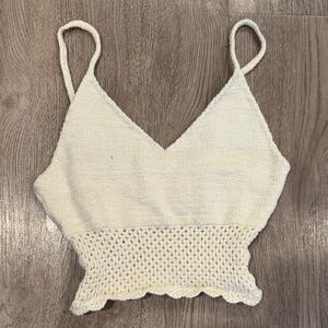 Debut Cream Knit Camisole Top